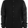 Urban Classics Herren College Kunstleder Jacke Mit 2-Pockets Schwarz -Deutschland Jack & Jones Verkaufs-Shop 12090307
