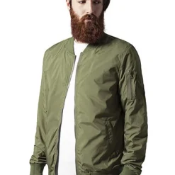 Urban Classics Herren Bomber Übergangsjacke Oliv Grün -Deutschland Jack & Jones Verkaufs-Shop 16020233 3