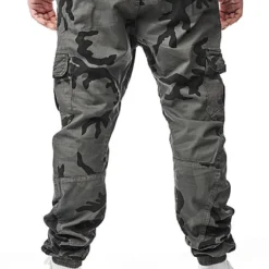 Urban Classics Herren Cargo Jogging Hose 6-Pockets Gummibund Grau Camouflage -Deutschland Jack & Jones Verkaufs-Shop 17094721 2