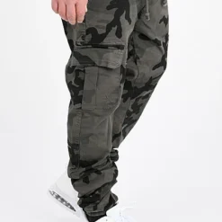 Urban Classics Herren Cargo Jogging Hose 6-Pockets Gummibund Grau Camouflage -Deutschland Jack & Jones Verkaufs-Shop 17094721 3