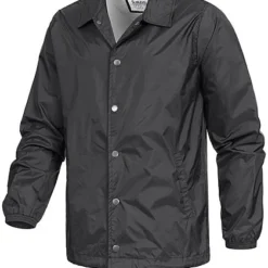 Eight2Nine Men Button Down Windbreaker Jacket By Sublevel Black -Deutschland Jack & Jones Verkaufs-Shop 18010210 2