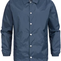Eight2Nine Men Button Down Windbreaker Jacket By Sublevel Navy