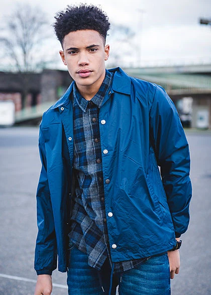 Eight2Nine Men Button Down Windbreaker Jacket By Sublevel Navy 7 Eight2Nine Men Button Down Windbreaker Jacket By Sublevel Navy – Bild 5