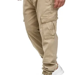 Urban Classics Herren Cargo Joggpants Stoffhose 6-Pockets Sand Beige