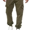 Seventyseven Lifestyle Herren Cargo Hose 6-Pockets Oliv Grün -Deutschland Jack & Jones Verkaufs-Shop 18031084