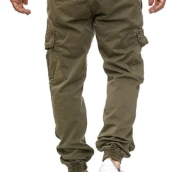 Seventyseven Lifestyle Herren Cargo Hose 6-Pockets Oliv Grün -Deutschland Jack & Jones Verkaufs-Shop 18031084 3