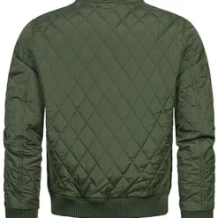 Urban Classics Herren Leichte Bomber Nylon Steppjacke 2-Pockets Oliv Grün -Deutschland Jack & Jones Verkaufs-Shop 18031564 2