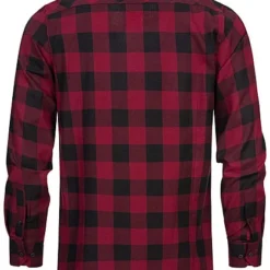 Urban Classics Herren Flanell Hemd Kariert Zwei Brusttaschen Schwarz Dunkelrot -Deutschland Jack & Jones Verkaufs-Shop 18031834 2