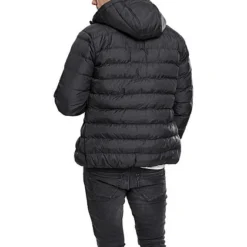 Urban Classics Herren Basic Winter Steppjacke Kapuze 2 Taschen Schwarz Weiss -Deutschland Jack & Jones Verkaufs-Shop 18103667 3