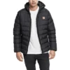 Urban Classics Herren Basic Winter Steppjacke Kapuze 2 Taschen Schwarz -Deutschland Jack & Jones Verkaufs-Shop 18103669