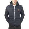 Urban Classics Herren Basic Winter Steppjacke Kapuze 2 Taschen Navy Blau Weiss -Deutschland Jack & Jones Verkaufs-Shop 18103670