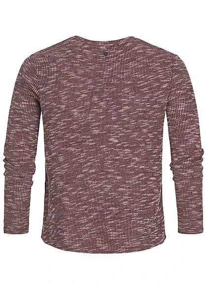 Hailys Herren Sweater Struktur-Stoff Wine Bordeaux Rot 4 Hailys Herren Sweater Struktur-Stoff Wine Bordeaux Rot – Bild 2
