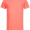 Urban Classics Herren Basic Shaped Long T-Shirt Coral Pink -Deutschland Jack & Jones Verkaufs-Shop 19072807