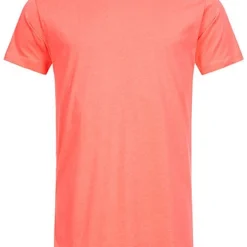 Urban Classics Herren Basic Shaped Long T-Shirt Coral Pink