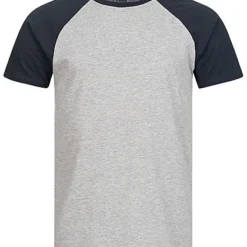 Urban Classics Herren 2-Tone Raglan T-Shirt Hell Grau Navy Blau