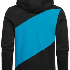 Urban Classics Herren Colorblock Zick Zack Hoodie Kapuze Schwarz Türkis Weiss -Deutschland Jack & Jones Verkaufs-Shop 19083416 2