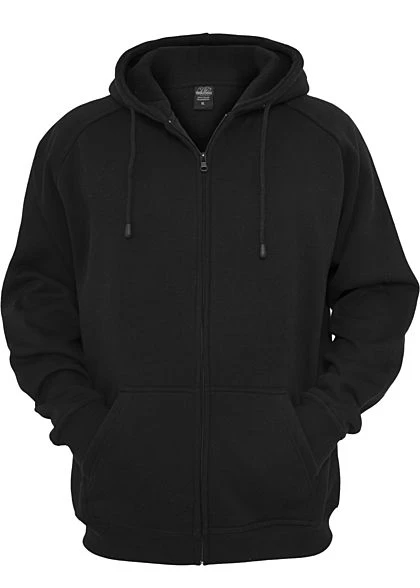 Urban Classics Herren Zip-Hoodie Mit Kängurutaschen Schwarz 3 Urban Classics Herren Zip-Hoodie Mit Kängurutaschen Schwarz