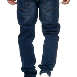 Urban Classics Herren Stretch Denim Jeans Hose 5-Pockets Dunkel Blau -Deutschland Jack & Jones Verkaufs-Shop 19094068 3