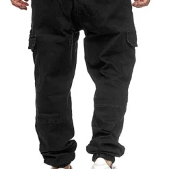 Urban Classics Herren Cargo Jeans Hose 6-Pockets Rinsed Wash Schwarz -Deutschland Jack & Jones Verkaufs-Shop 19104389 3