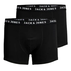 Jack & Jones Jack And Jones Herren NOOS 2er-Pack Boxershorts Unifarben Schwarz