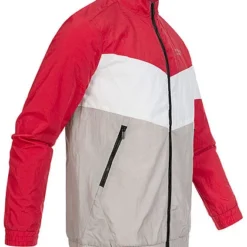 Hailys Herren Colorblock Arrow Trainingsjacke 2-Pockets Rot Grau Weiss -Deutschland Jack & Jones Verkaufs-Shop 20073633 3