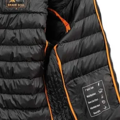 Brave Soul Herren Nylon Steppjacke Kapuze 2-Pockets Unicolor Dunkelgrau Schwarz -Deutschland Jack & Jones Verkaufs-Shop 20104955 4