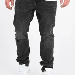 ONLY & SONS Herren Slim Fit Jeans Hose 5-Pockets Destroy Optik Washed Schwarz Denim