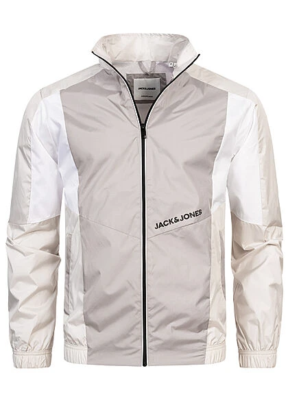 Jack & Jones Jack And Jones Herren Leichte Jacke 2-Pockets Colorblock Print Glacier Grau 3 Jack & Jones Jack And Jones Herren Leichte Jacke 2-Pockets Colorblock Print Glacier Grau