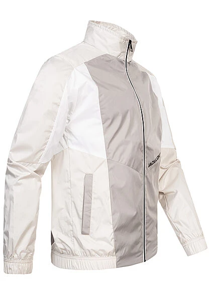 Jack & Jones Jack And Jones Herren Leichte Jacke 2-Pockets Colorblock Print Glacier Grau 4 Jack & Jones Jack And Jones Herren Leichte Jacke 2-Pockets Colorblock Print Glacier Grau – Bild 2