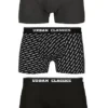 Urban Classics Herren 3-er Pack Boxer Shorts Logo Print & Schwarz & Charcoal -Deutschland Jack & Jones Verkaufs-Shop 21063255