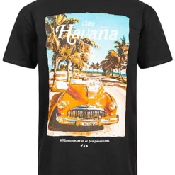 Mister Tee Herren Oversized T-Shirt Havana Print Schwarz