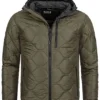 Indicode Herren Leichte Steppjacke Mit Kapuze 3-Pockets Army Grün -Deutschland Jack & Jones Verkaufs-Shop 21083720