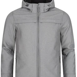 Eight2Nine Herren Softshell Jacke Mit Kapuze 2-Pockets Tunnelzug Am Saum Grau Schwarz -Deutschland Jack & Jones Verkaufs-Shop 21083766 1