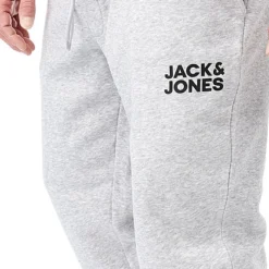 Jack & Jones Jack And Jones Herren NOOS Sweathose Jogginghose Logo Print 2-Pockets Hellgrau Mel. -Deutschland Jack & Jones Verkaufs-Shop 21083879 2