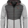 Jack & Jones Jack And Jones Herren NOOS Leichte Hybridjacke Zip-Hoodie Kapuze 2-Pockets Hellgrau