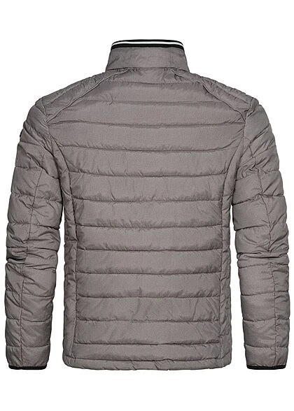 Tom Tailor Herren Herbst Jacke Mit Stehkragen 2-Pockets Strukturmuster Grau Schwarz 5 Tom Tailor Herren Herbst Jacke Mit Stehkragen 2-Pockets Strukturmuster Grau Schwarz – Bild 3