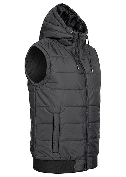 Lowrider Herren Weste Gefüttert Mit Kapuze 2-Pockets Zipper Schwarz 5 Lowrider Herren Weste Gefüttert Mit Kapuze 2-Pockets Zipper Schwarz – Bild 3