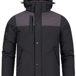 Lowrider Herren Winter Jacke Mit Kapuze 2 Seitliche Taschen Mit Ellenbogenpatches Schwarz -Deutschland Jack & Jones Verkaufs-Shop 21088251 1