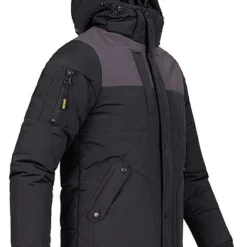 Lowrider Herren Winter Jacke Mit Kapuze 2 Seitliche Taschen Mit Ellenbogenpatches Schwarz -Deutschland Jack & Jones Verkaufs-Shop 21088251 3