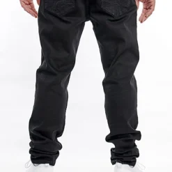 Hailys Herren Slim Fit Jeans Hose 5-Pockets Schwarz Denim -Deutschland Jack & Jones Verkaufs-Shop 21092020 3