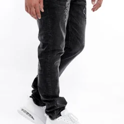 Hailys Herren Slim Fit Jeans Hose 5-Pockets Mit Kordel Am Hosenbund Schwarz Denim -Deutschland Jack & Jones Verkaufs-Shop 21092032 2