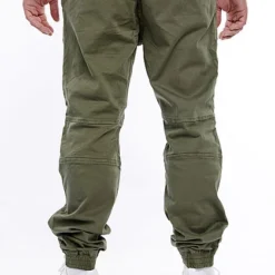 Urban Surface Herren Biker Stoffhose 5-Pockets Tunnelzug Rippbündchen Ivy Oliv Grün -Deutschland Jack & Jones Verkaufs-Shop 21093948 2