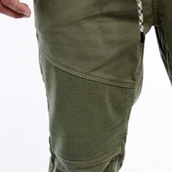 Urban Surface Herren Biker Stoffhose 5-Pockets Tunnelzug Rippbündchen Ivy Oliv Grün -Deutschland Jack & Jones Verkaufs-Shop 21093948 3
