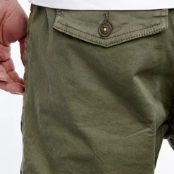 Urban Surface Herren Biker Stoffhose 5-Pockets Tunnelzug Rippbündchen Ivy Oliv Grün -Deutschland Jack & Jones Verkaufs-Shop 21093948 4