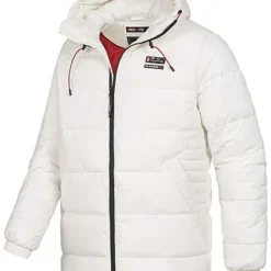 Sublevel Herren Winter Puffer Steppjacke Kapuze 2-Pockets Weiss Cherry Rot -Deutschland Jack & Jones Verkaufs-Shop 21093983 2