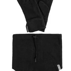 Urban Classics Herren Fleece Winter Set Handschuhe Und Schlauch-Schal Schwarz