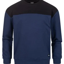 Urban Classics Herren Pullover Colorblock Sweater Longsleeve Dunkel Blau Schwarz