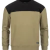 Urban Classics Herren Pullover Colorblock Sweater Longsleeve Khaki Schwarz