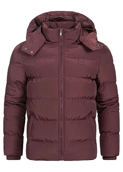 Urban Classics Herren Winter Pufferjacke Mit Kapuze 2-Pockets Cherry Rot 4 Urban Classics Herren Winter Pufferjacke Mit Kapuze 2-Pockets Cherry Rot – Bild 2
