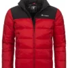 Champion Herren Winter Nylon Steppjacke Versteckte Kapuze Rot Schwarz -Deutschland Jack & Jones Verkaufs-Shop 21103004